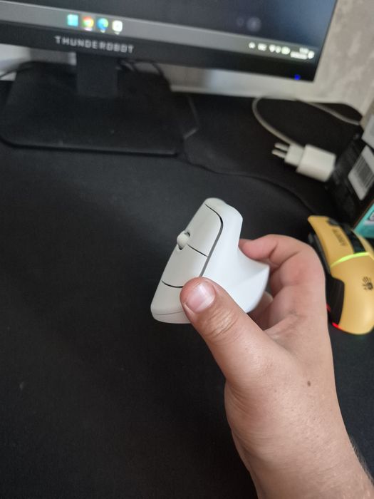 Logitech Lift Vertical Ergonomic Mouse.