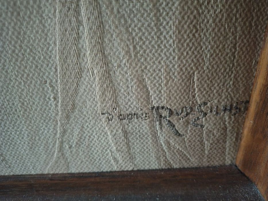 Tablou,țesătură vintage,semnata