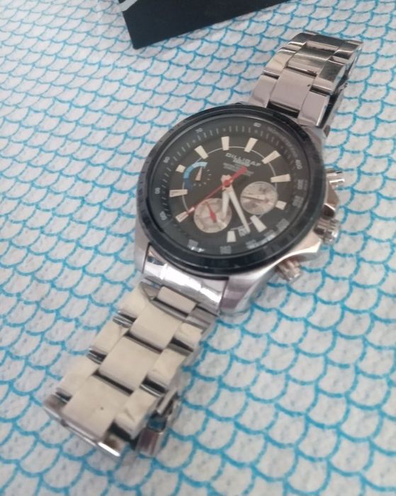 Ceas Barbat Dilligaf Steel DS7 / Chronograph / Tahimetru / stare buna