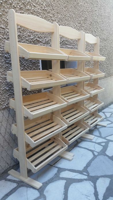 Стелажи от масив за хляб, плодове, зеленчуци и други изделия !