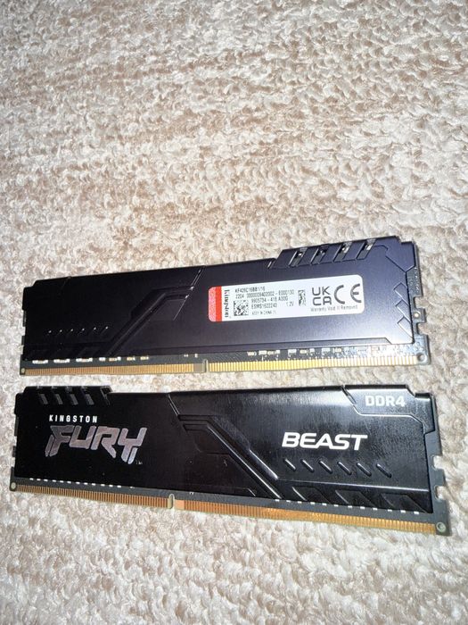 KIT Kingston FURY Beast 16GB (2×8GB) DDR4 2666MHz CL16