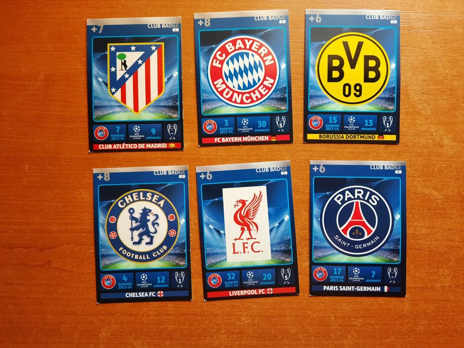 Lot 38 Cartonașe Panini Adrenalyn XL Champions League 2014/2015 – Stare Excelentă (Buffon, Pirlo, Ibrahimović, Modrić)
