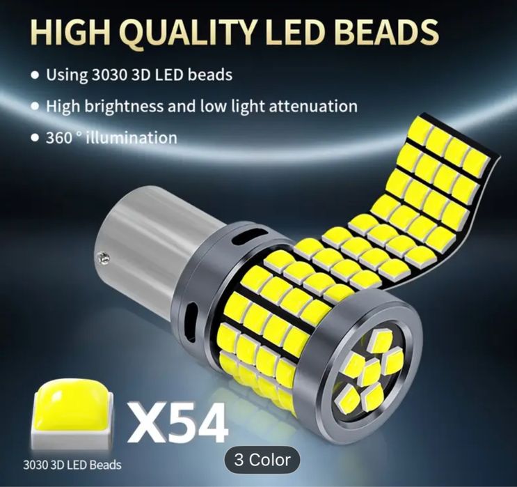 Leduri P21w rosii lampa frana 2 modele