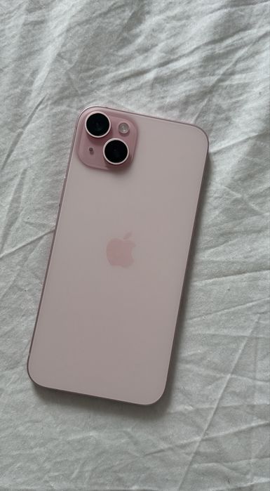 Iphone 15 plus roz 128 gb, geam spart - functioneaza perfect