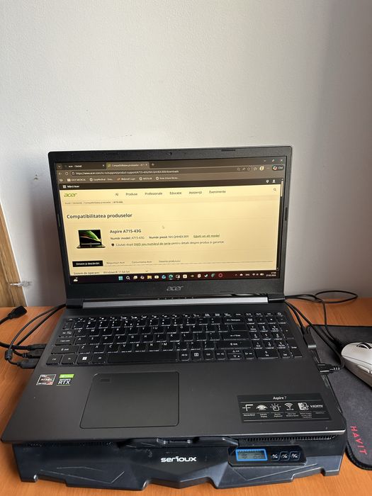 Laptop Acer Aspire 7 Gaming + mouse special Logitech Pro Superlight
