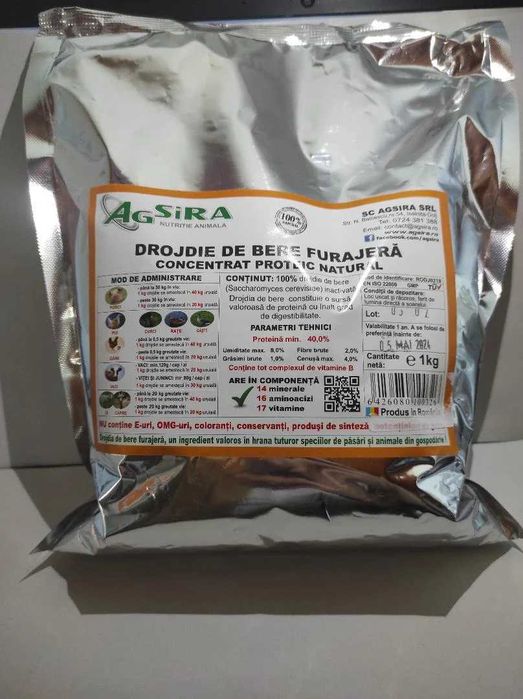 Drojdie de bere furajera. Concentrat proteic natural, 1kg