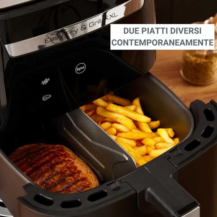 Moulinex Easy Fry XXL, 6.5л., 2-в-1 Фритюрник с горещ въздух,Гриловане