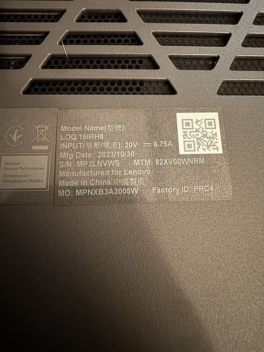 •Laptop Lenovo LOQ | I5 12450H | RTX 2050 | 16GB RAM DDR5 | 512GB SSD