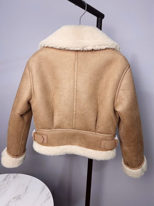 MANGO УНИКАЛНО дамско палто / яке  с каракул