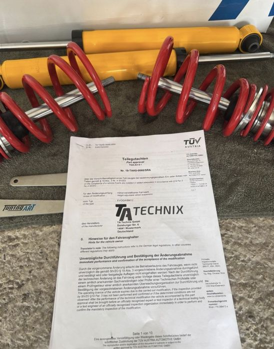 Спортно регулируемо окачване за БМВ Ф10