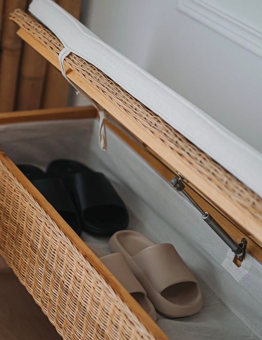 Bancheta panou bambus