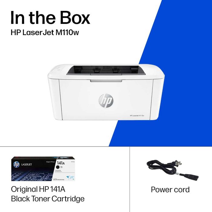 Чисто нов на 70 страници черно-бял лазерен принтер HP LaserJet M110w