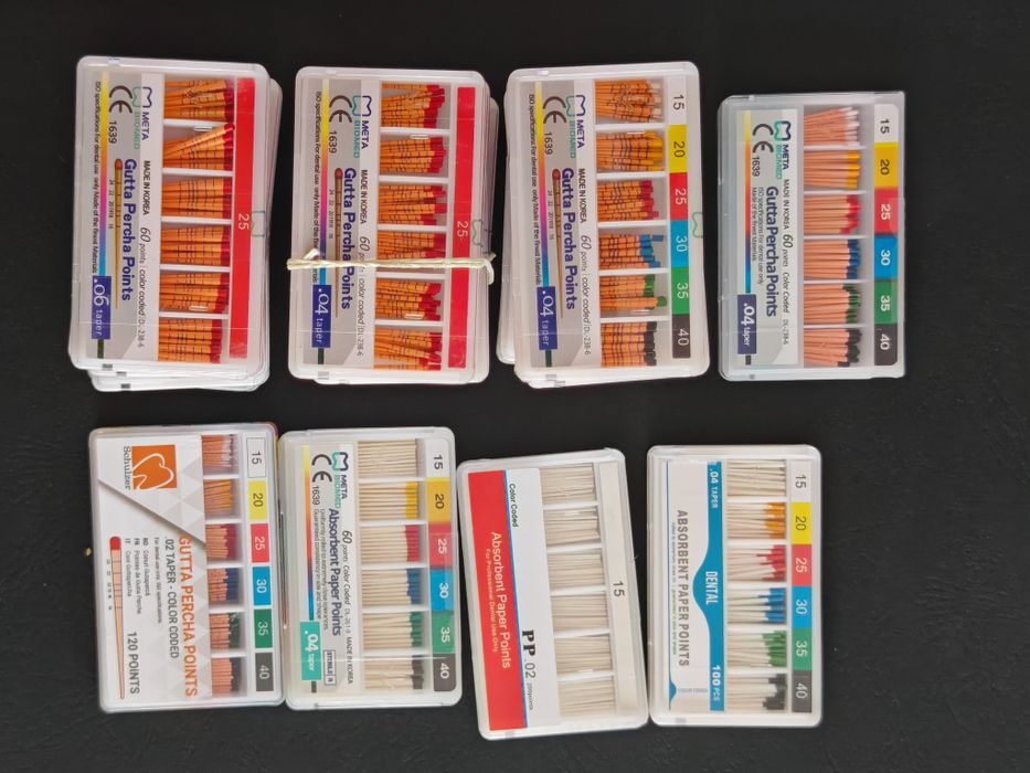 Ace endodontice rotative VDW Blue / PROTAPER GOLD Densply Sirona Seria SX-F3 / Wave one gold Reciproc Densply - Conuri de gutaperca gradate MetaBiomed