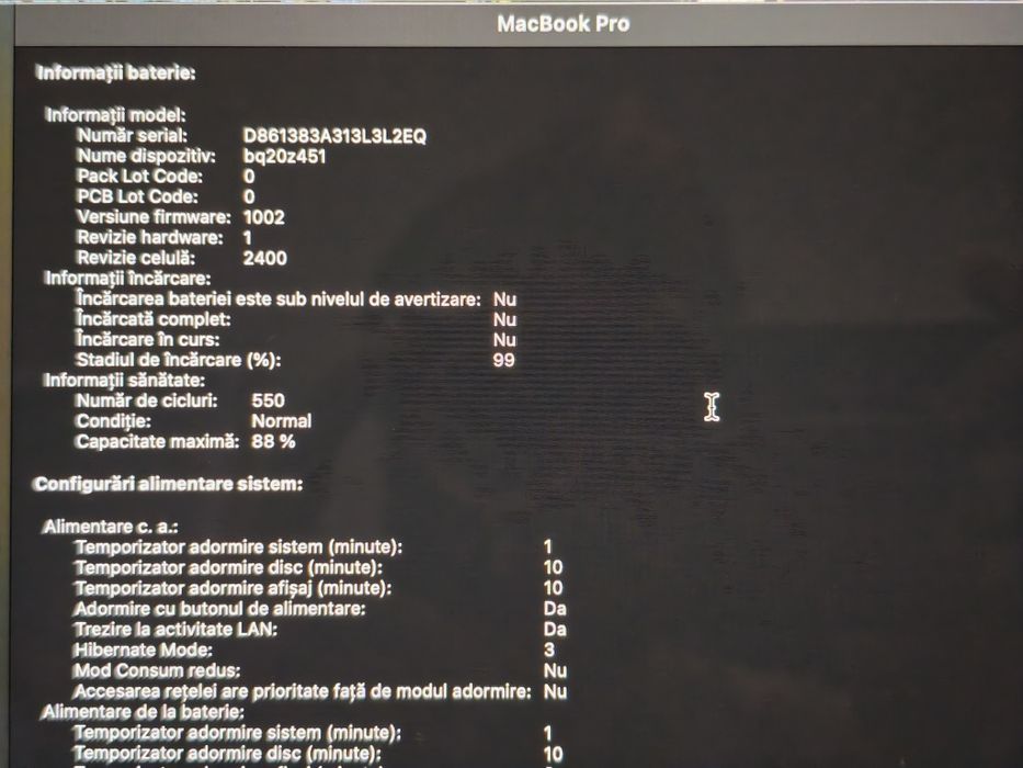 Macbook Pro 13 M1 16 RAM/512 SSD cu Touch Bar