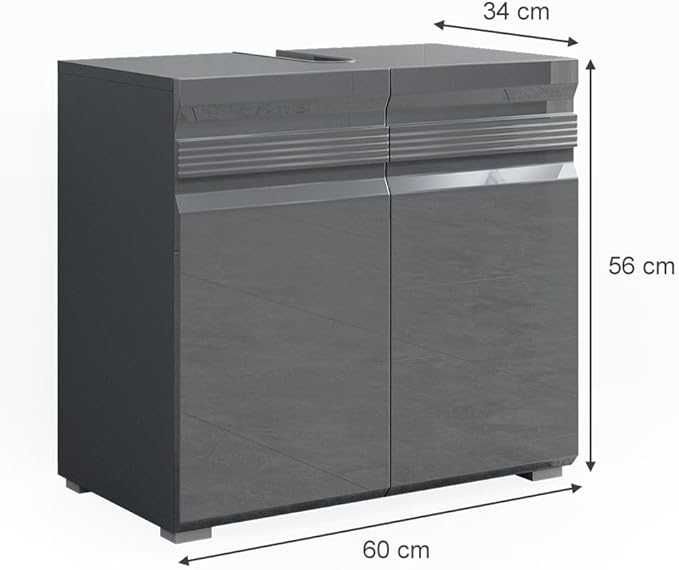 Vicco Freddy шкаф за тоалетна 60 x 56 см висок гланц антрацит