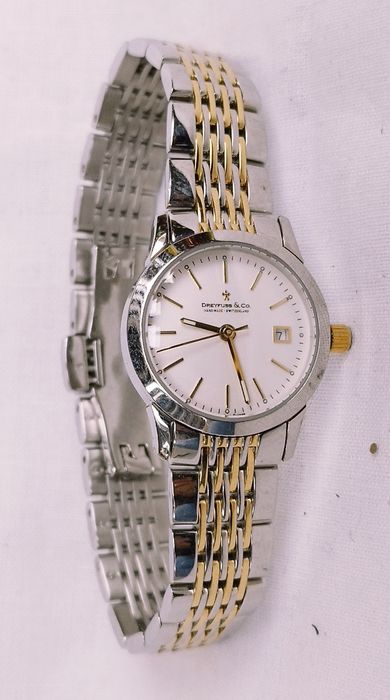 Ceas de damă Dreyfuss & Co 1890 DLB00005/02, Quartz, 2 tonuri argintiu/placat cu aur.