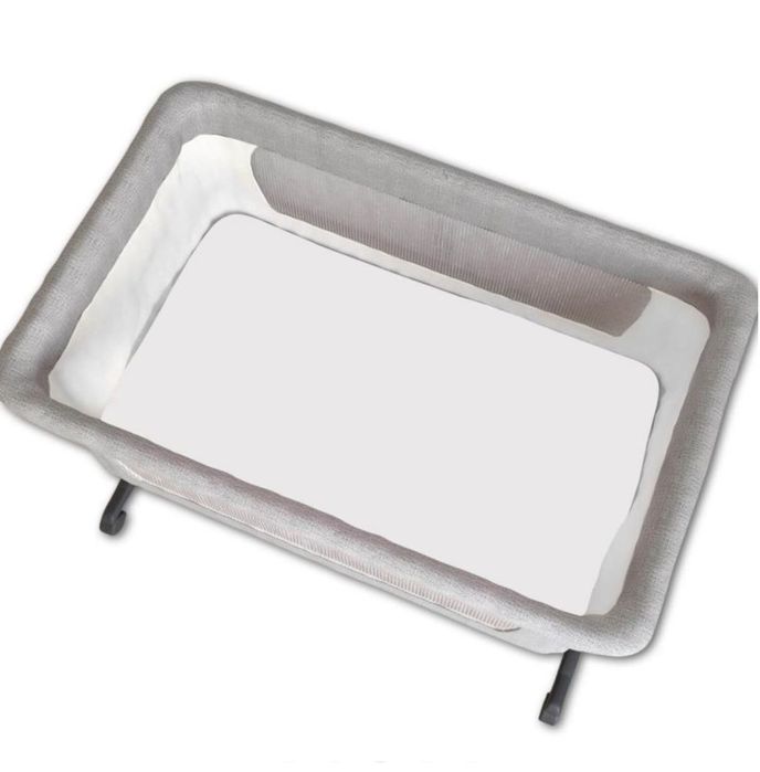 Set cearceafuri bumbac cu elastic roata,  patut cosleeper 90x50 cm Alb