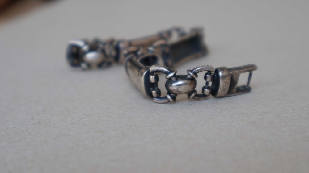 Мъжка сребърна гривна 30 грама оксидирана (дължина 20.5 см)