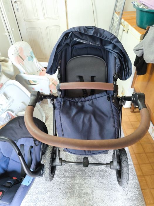 Căruț copii kidercraft + scaun copii cu tava pentru masa