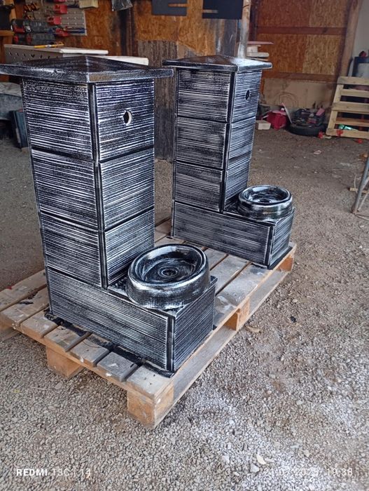 Fântânițe decorative din ciment alb