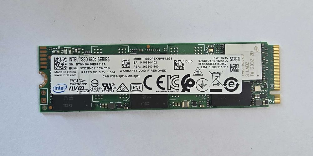 SSD Intel 660p 512GB M.2 2280 NVMe PCIe 3.0 SSDPEKNW512G8 #87