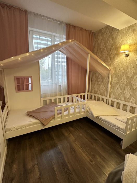 Pat copii casuta dublu MONTESSORI