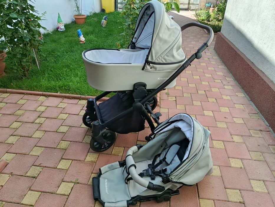 Carucior Krausman 2in 1 Rider Soft Light Greu
