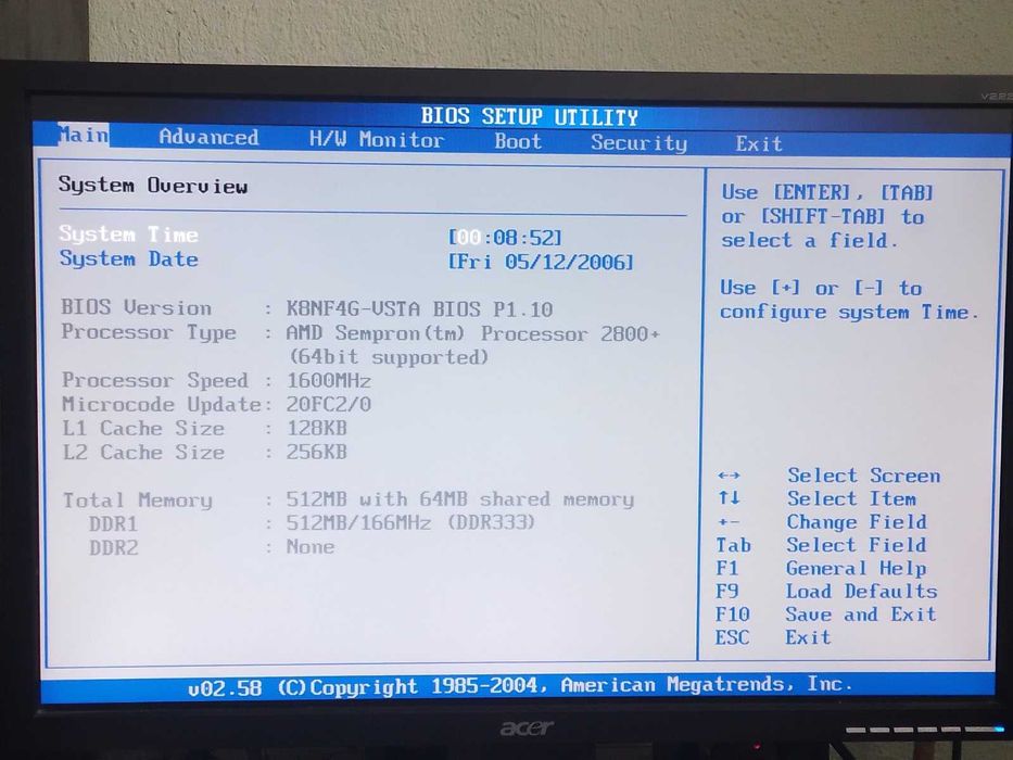 Дънна платка ASRock K8NF4G-VSTA с AMD Sempron 2800+ и 512MB DDR400