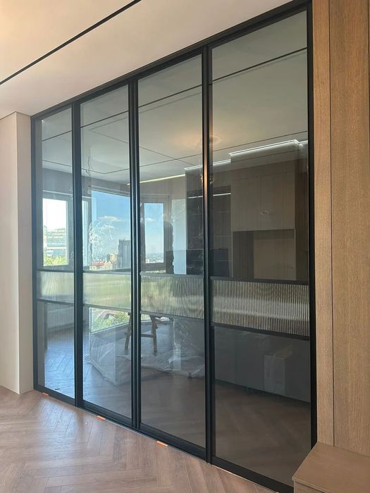 Стеклянные двери/ Раздвижные двери/ От производителя