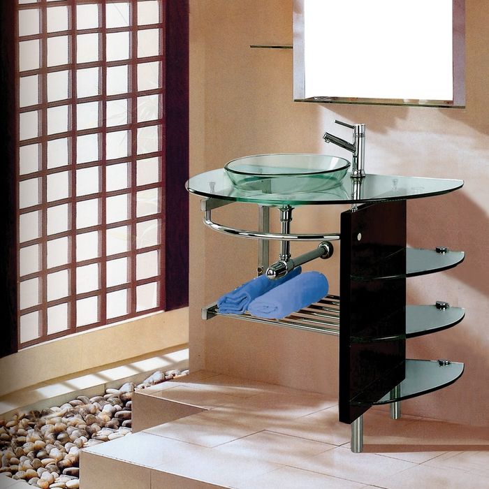 Chiuveta baie sticla, ansamblu complet