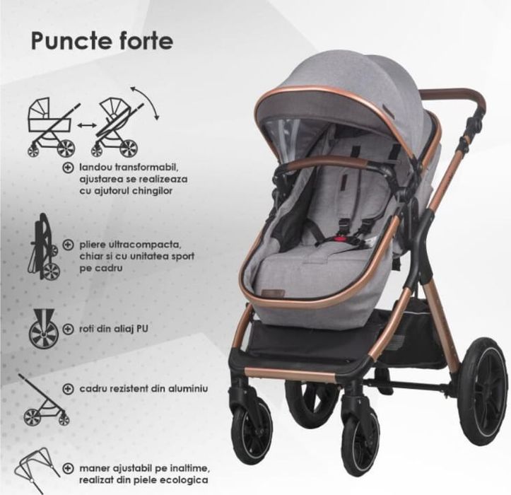 Vând căruț copii, 3 in 1, Coccolle