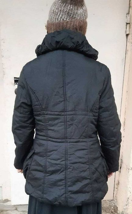 Женская утепленная курка ХБ, черная, Р-46