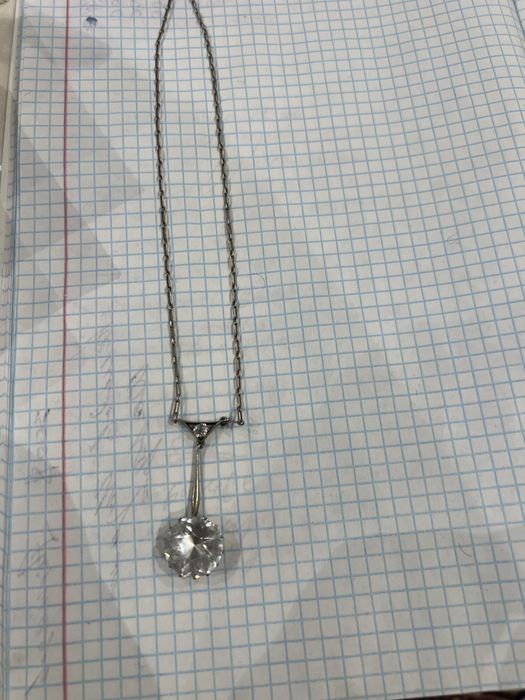 Ожерелье 875 проба . Горныц хрусталь