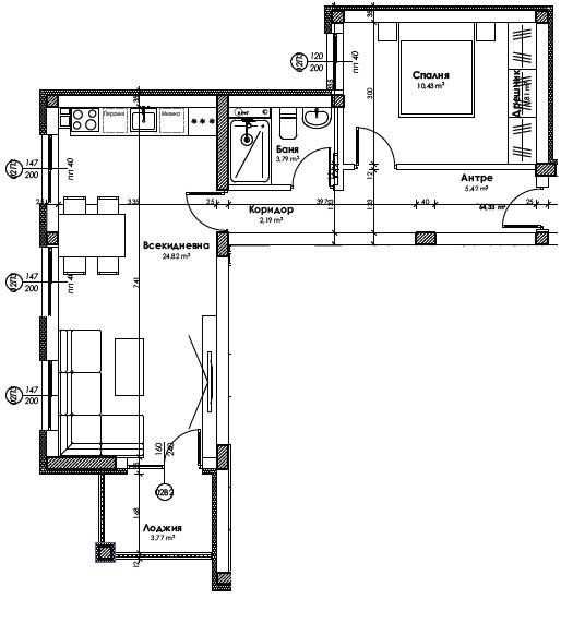 Двустаен апартамент Прослав