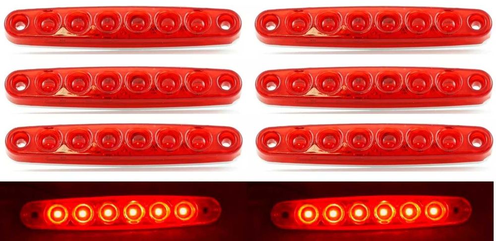 1бр. лед LED габарити за камион с 6 SMD диода 12-24V , 5 цвята