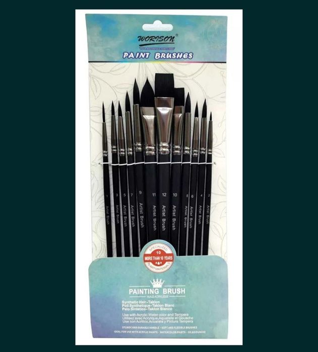 Набор кистей " Worison" для рисования художника из 12  художественных