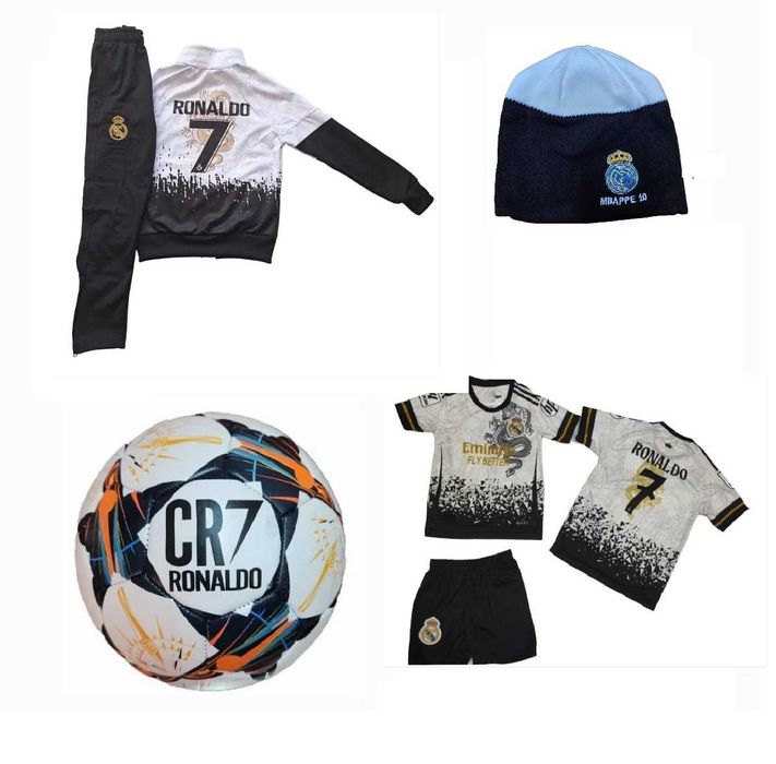 Зимен Сет Ronaldo Дракон Реал Мадрид  с Зимна шапка,Топка, Екип, Анцуг