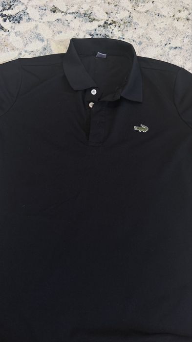 футболка lacostee черная