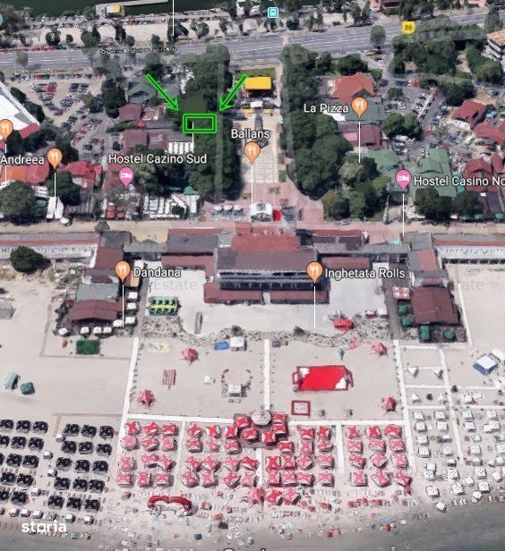Teren cu vad comercial in Piateta Hotel Cazino Mamaia / POT 70% - CUT