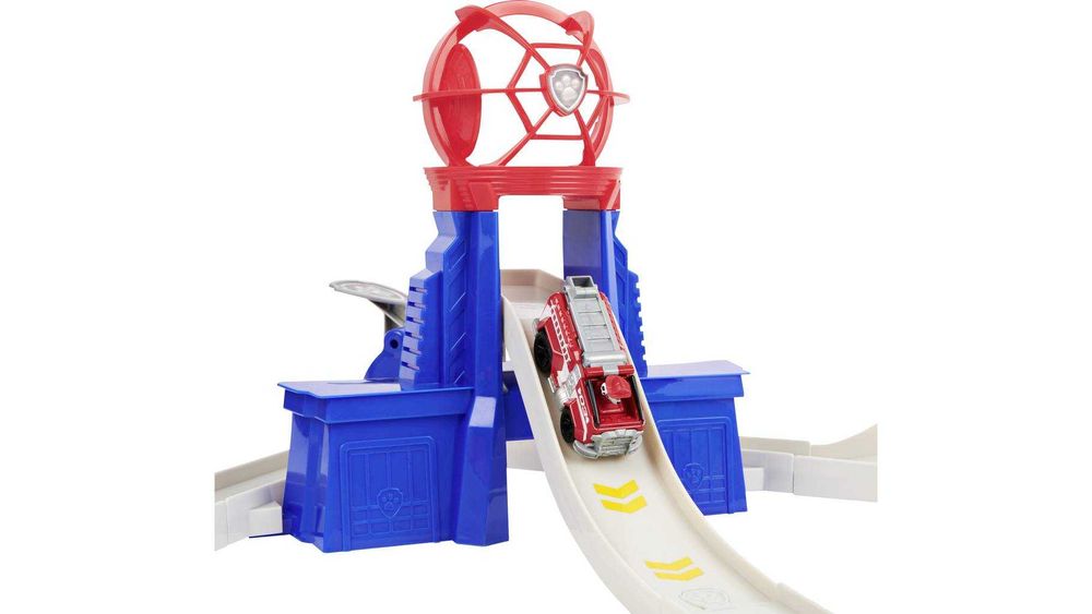 Paw Patrol Комплект с писта за игра  с 2 изстрелвачки метална количка