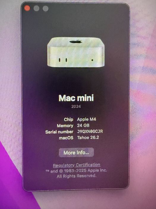 Mac Mini M4 CTO 24gb Ram 512gb Ssd Garantie Emag