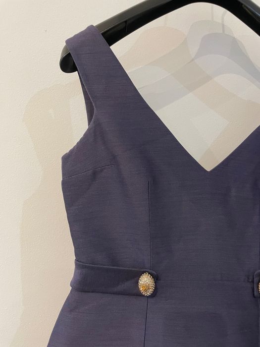 Costum mov Dsquared (rochie + sacou), 83% lână, mărime IT 44