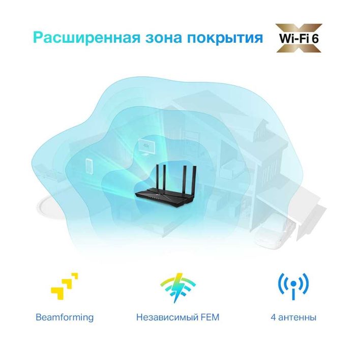 Роутер (Router) TP-Link Archer AX1500/AX1500 Wi-Fi 6 Router//