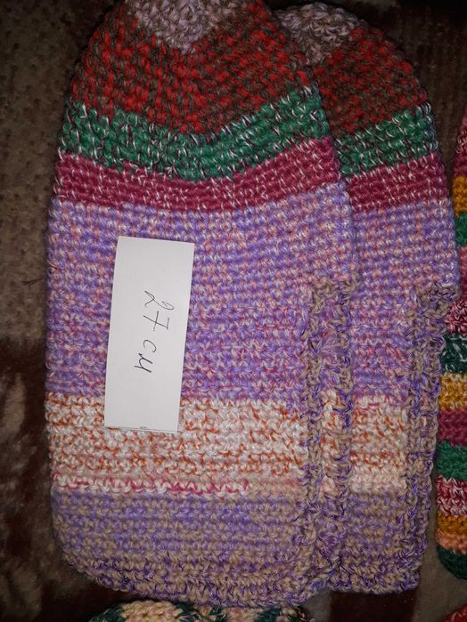 Домашно плетени вълнени терлици