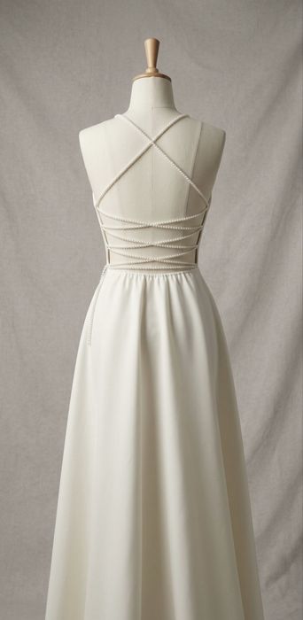 Нарядное платье с жемчугами