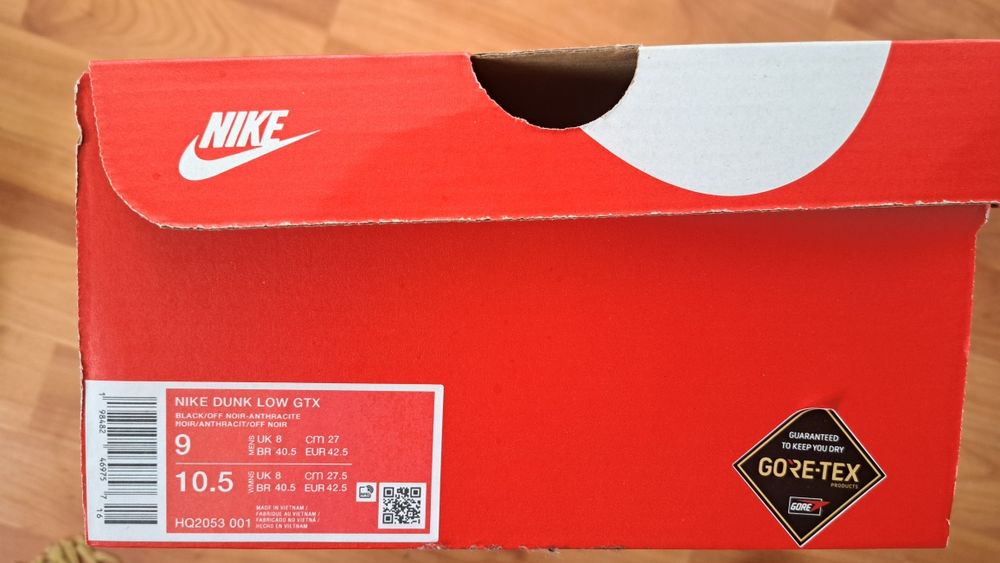 Nike Dunk Low GTX Black