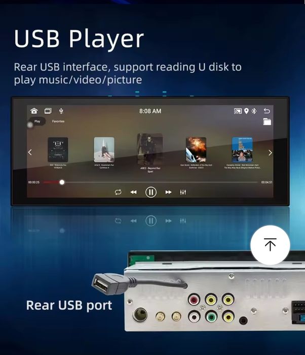 Навигация 1 Din Android auto carplay Bluetooth