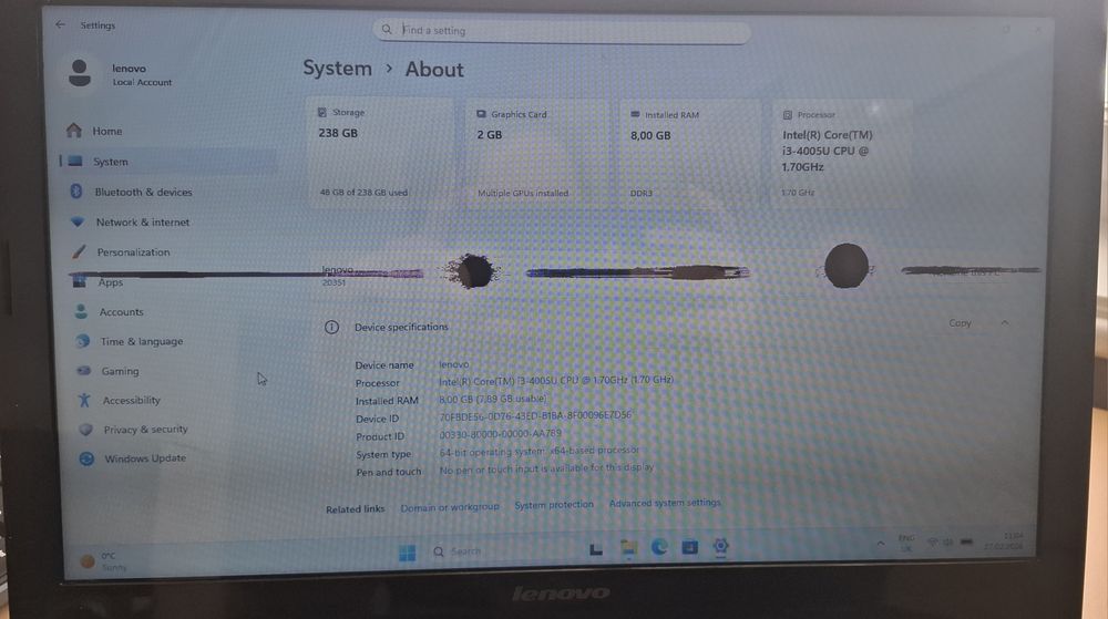 Laptop Lenovo G50-70
