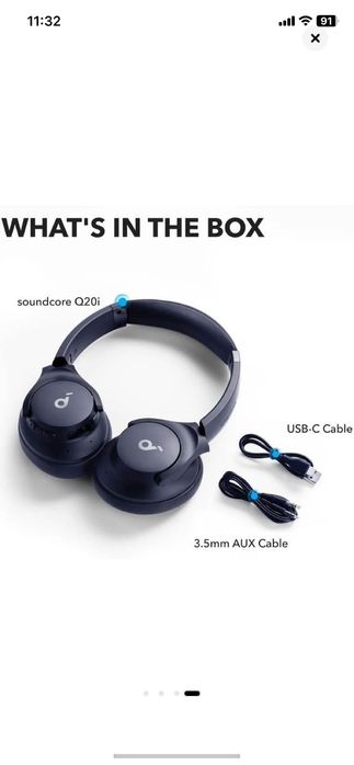 Слушалки Anker Soundcore Life Q20i и ски маска очила Smith и каска POC