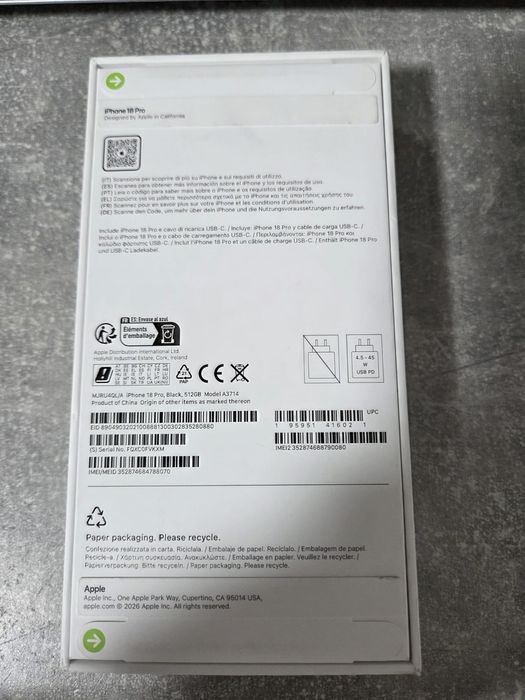Iphone18 pro 512 gb